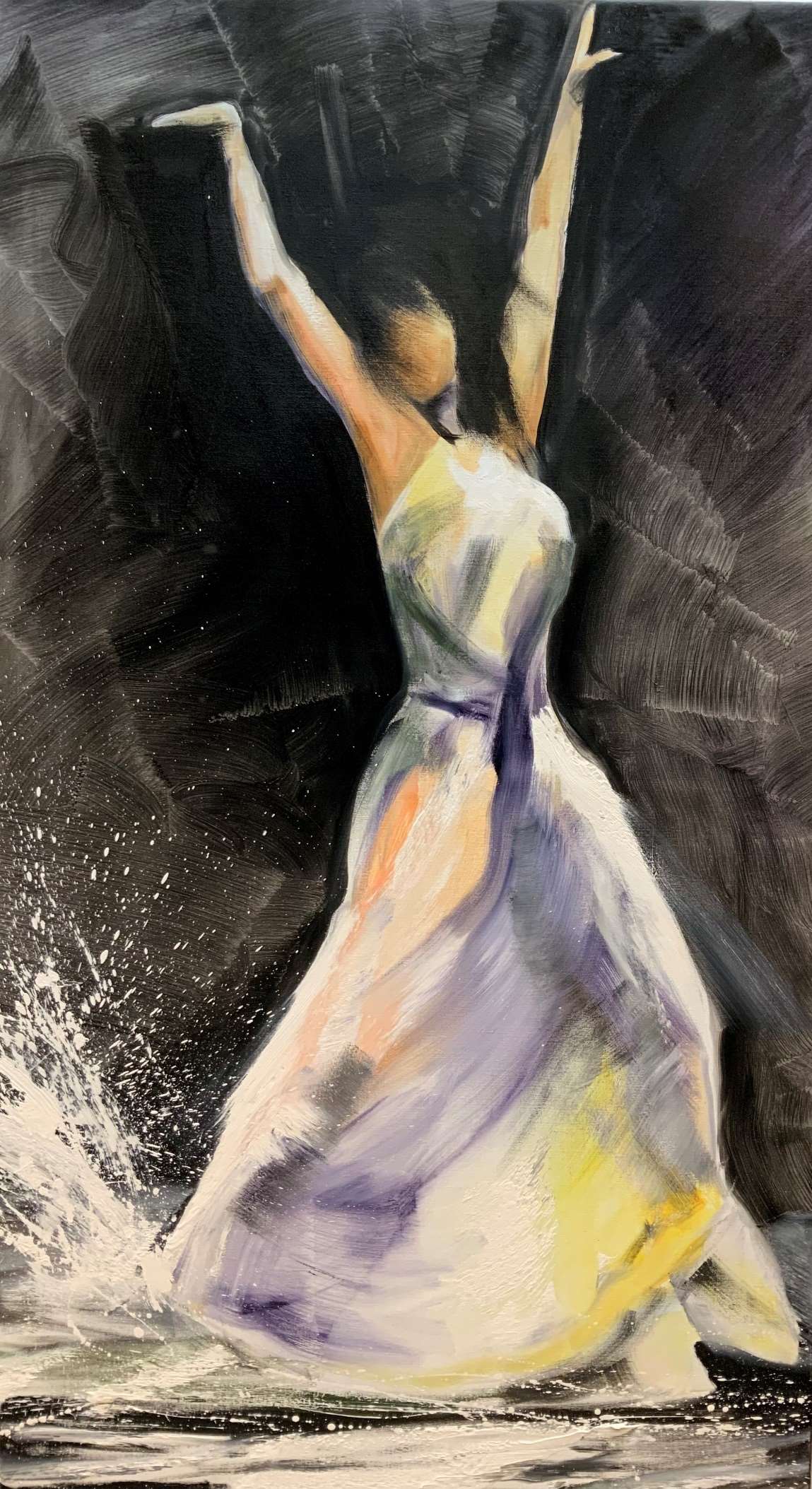 2022 Tanzrausch VIII
Öl auf Leinen
180 x 100 cm